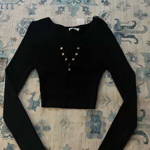 Black Long Sleeve Women's Top